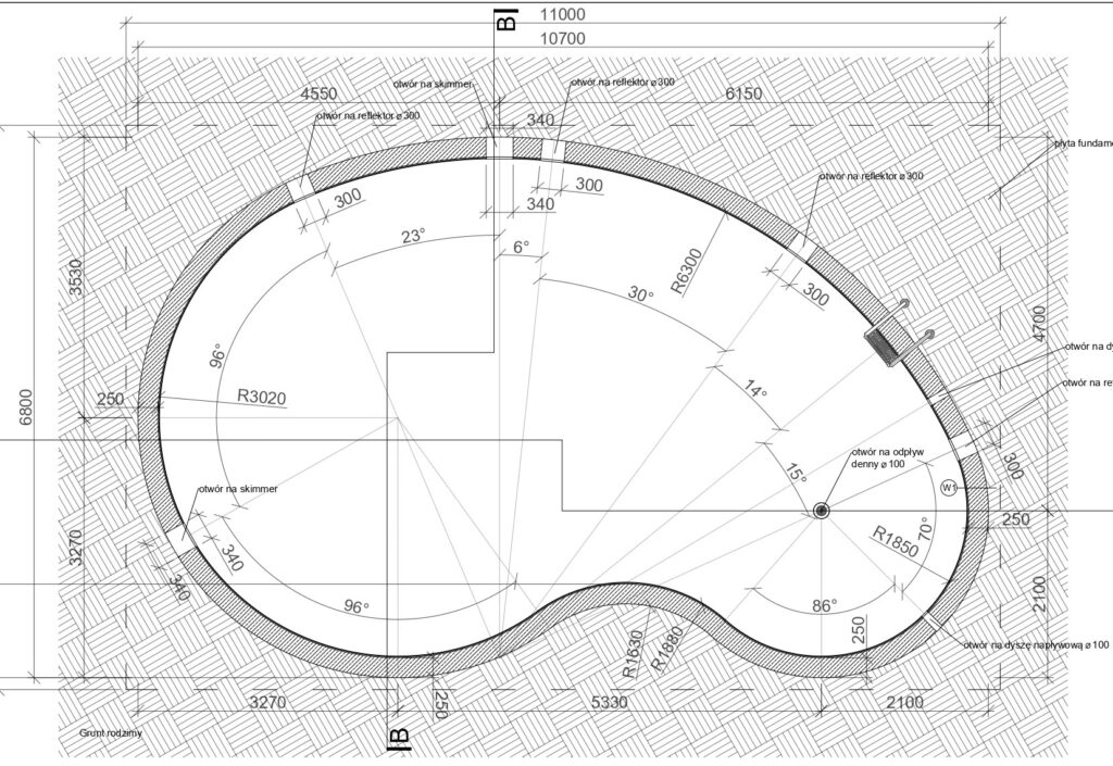 gotowy projekt basenu betonowego
