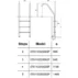 Drabinka do basenu Hayward Standard (3 stopnie), szeroki brzeg, AISI-316 rysunek
